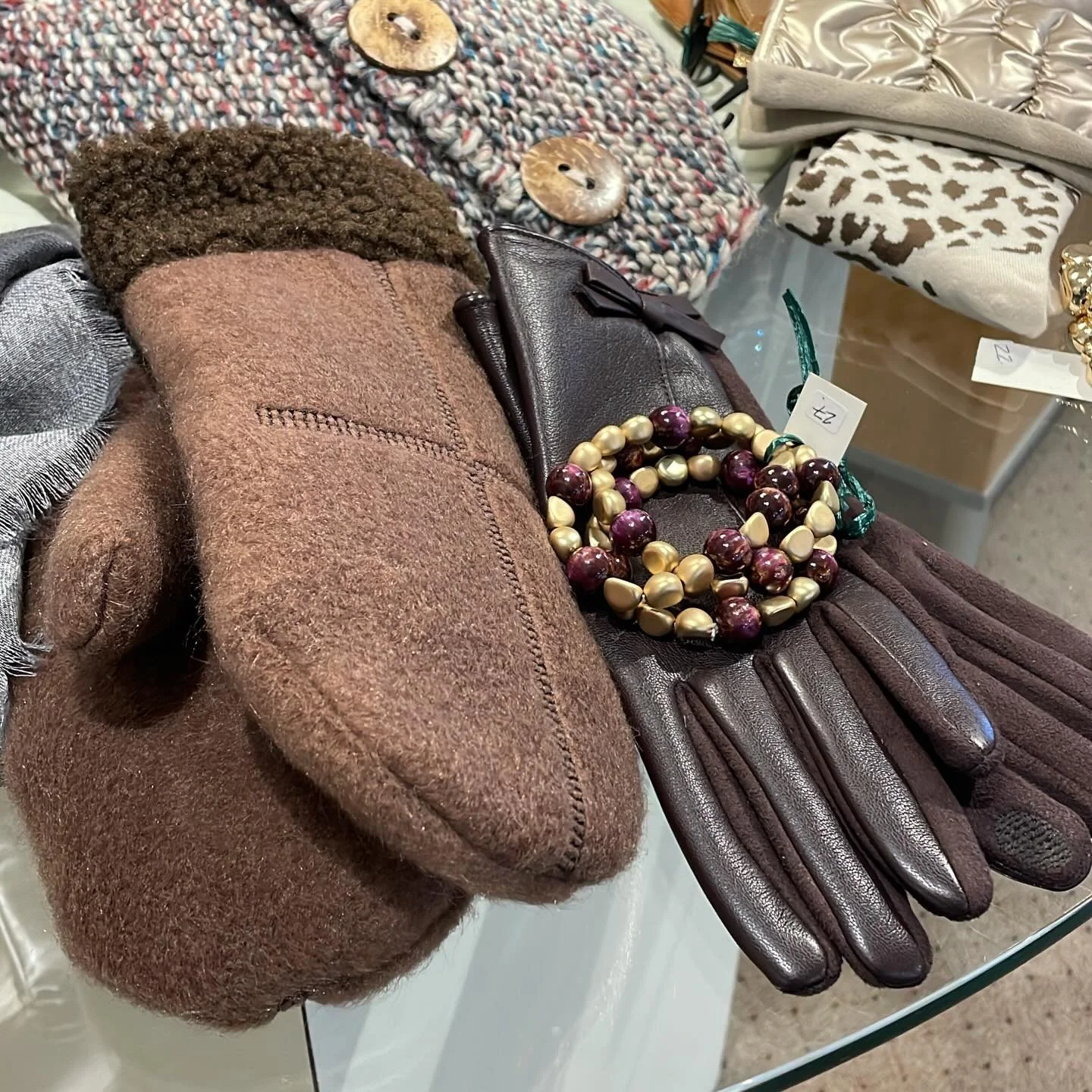 Gloves, mittens and scarves are 30% off