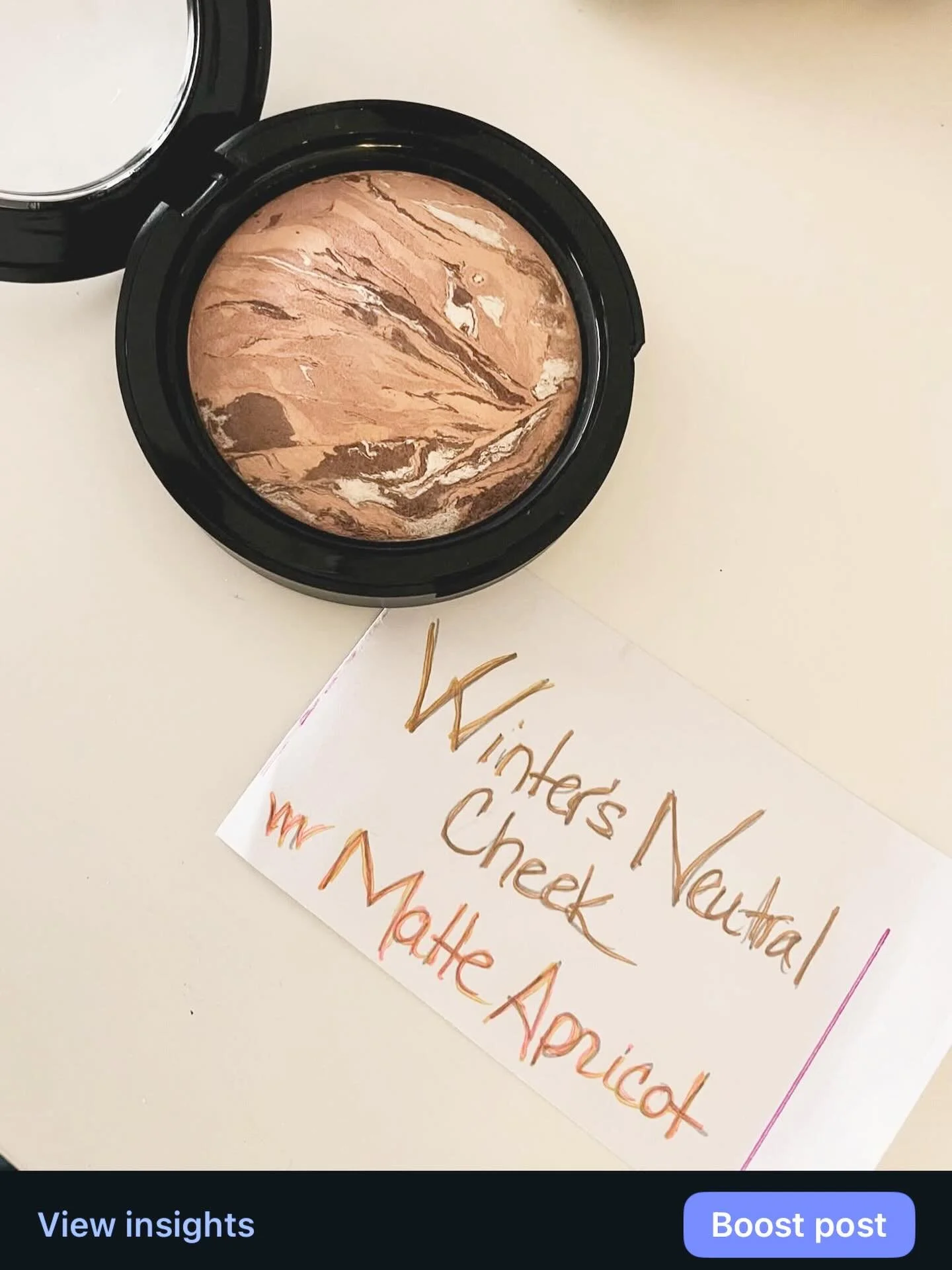 Winter&rsquo;s Neutral Cheek. Are you wanting an effortless touch of warmth (we mean depth, not a hint of orange) to your skin? Sweep on Matte Apricot Baked Mineral Blush Fusion to your cheeks and forehead.