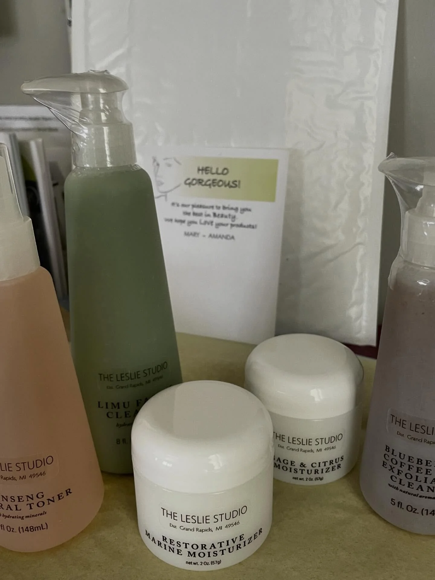 Time for a skincare refresh?! Stop in or call with questions. Don&rsquo;t forget, we&rsquo;ll 📫