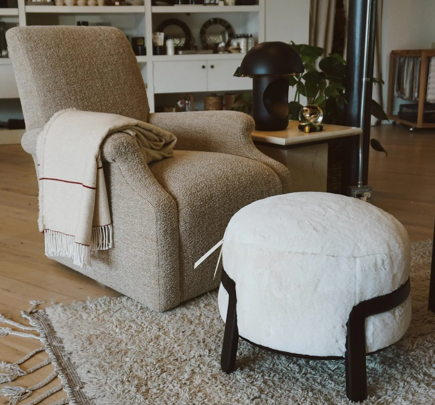 The Romeo Stool- It makes any corner extra cozy // Call or message us for details🤍
#shoppatina #design #interiors