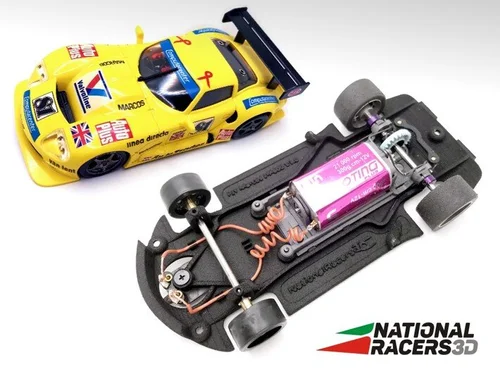 スロットカーFLY A28 Marcos LM 600 3DP Chassis for Fly Marcos LM600 (AW/SW/Inline) by NationalRacers3D