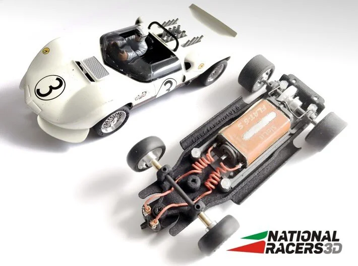 3DP Chassis for MRRC Chaparral (Inline) by NationalRacers3D