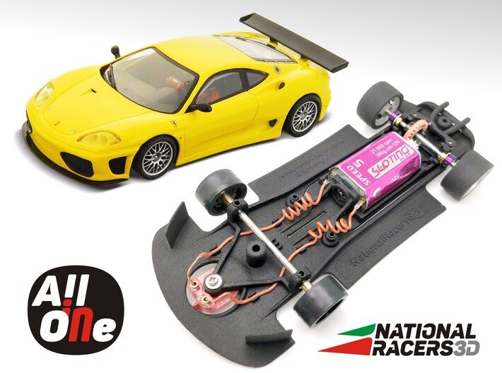 3DP Chassis for NINCO Ferrari 360 Modena (AiO-In) by NationalRacers3D