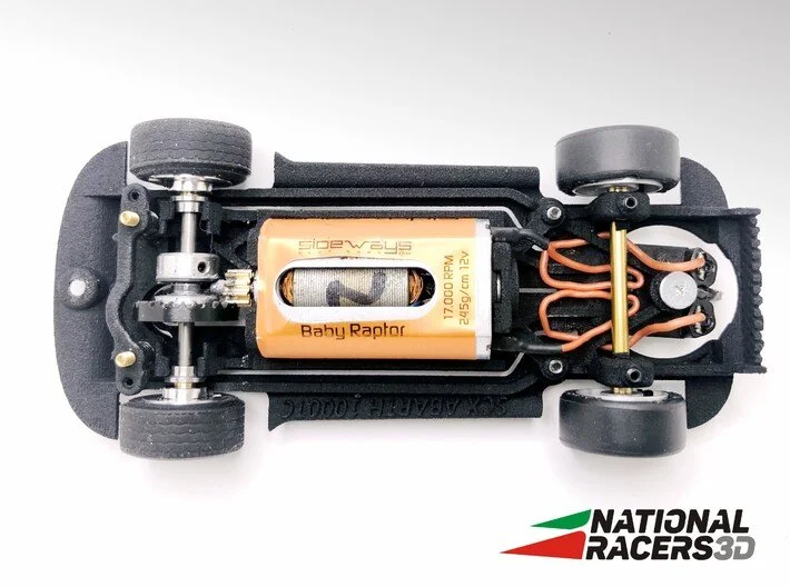 3DP Chassis for SCX FIAT ABARTH 1000 TC (AiO-In) by NationalRacers3D