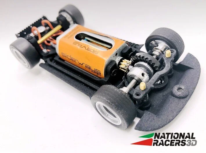3DP Chassis for SCX FIAT ABARTH 1000 TC (AiO-In) by NationalRacers3D