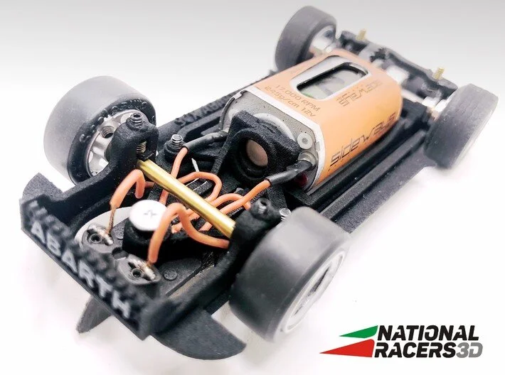 3DP Chassis for SCX FIAT ABARTH 1000 TC (AiO-In) by NationalRacers3D