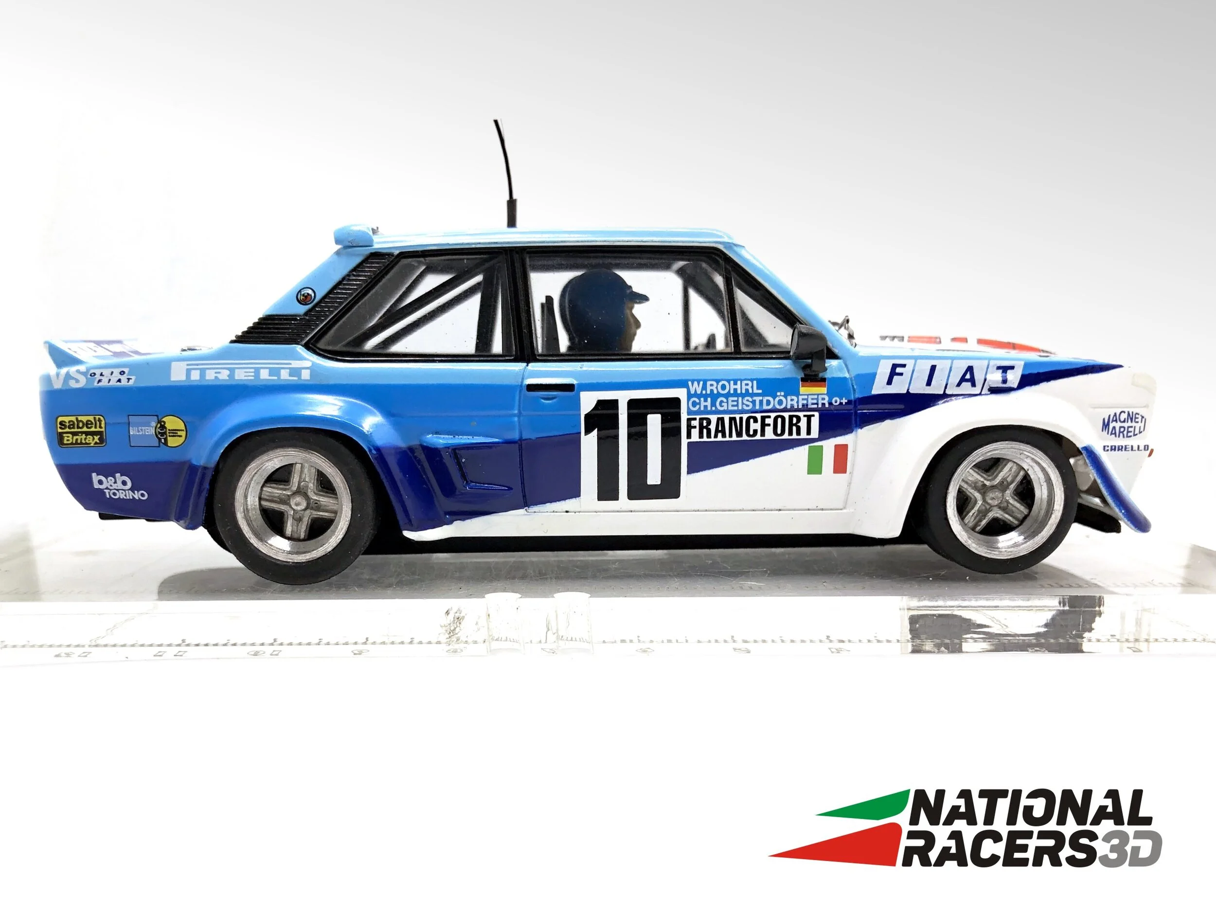 NEW 3DP Chassis SCX/Scalextric Fiat 131 Abarth (All-in-One Inline) 1/32