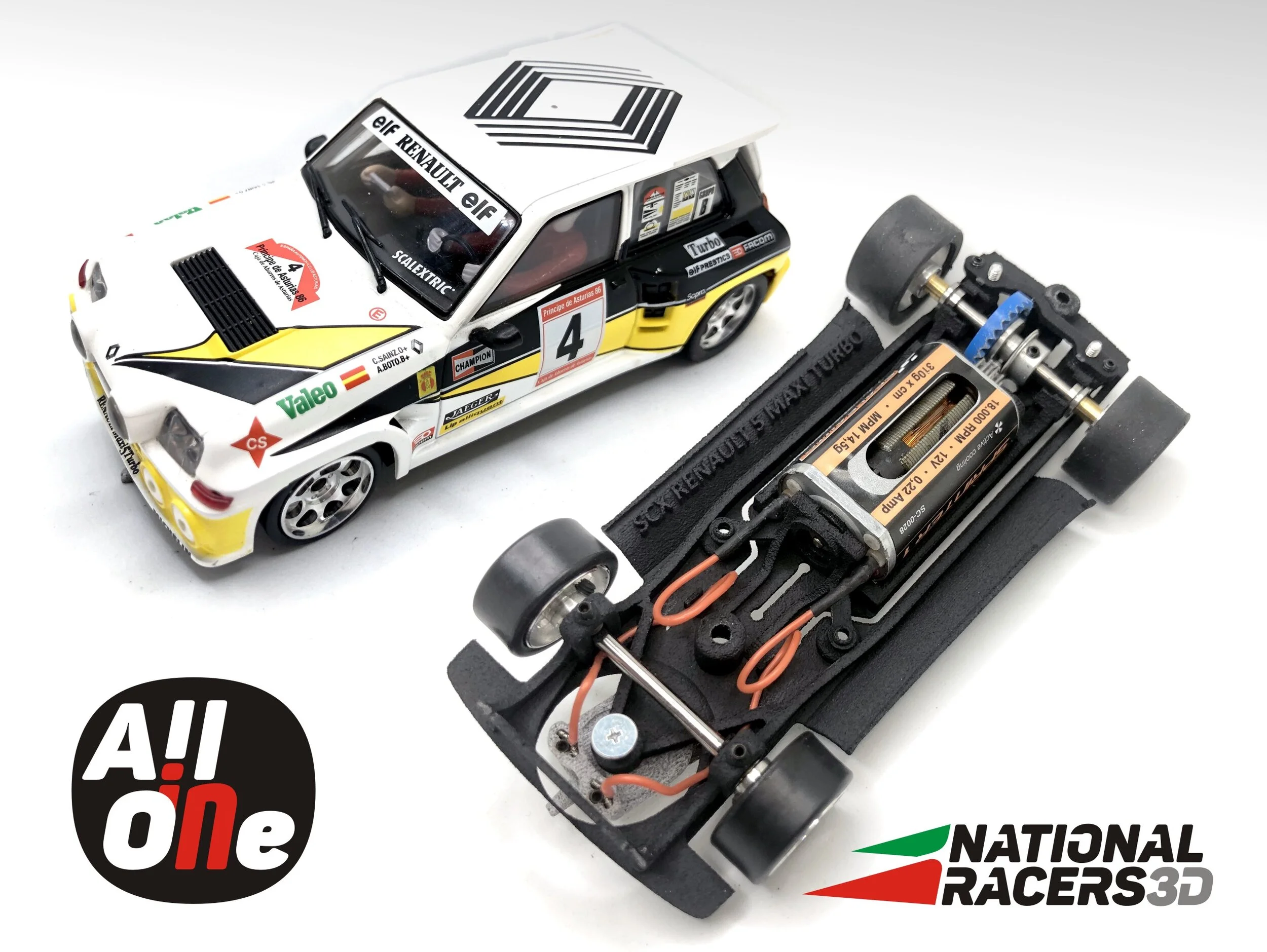 3D Chassis for SCX Renault 5 MAXI Turbo (AiO-In)