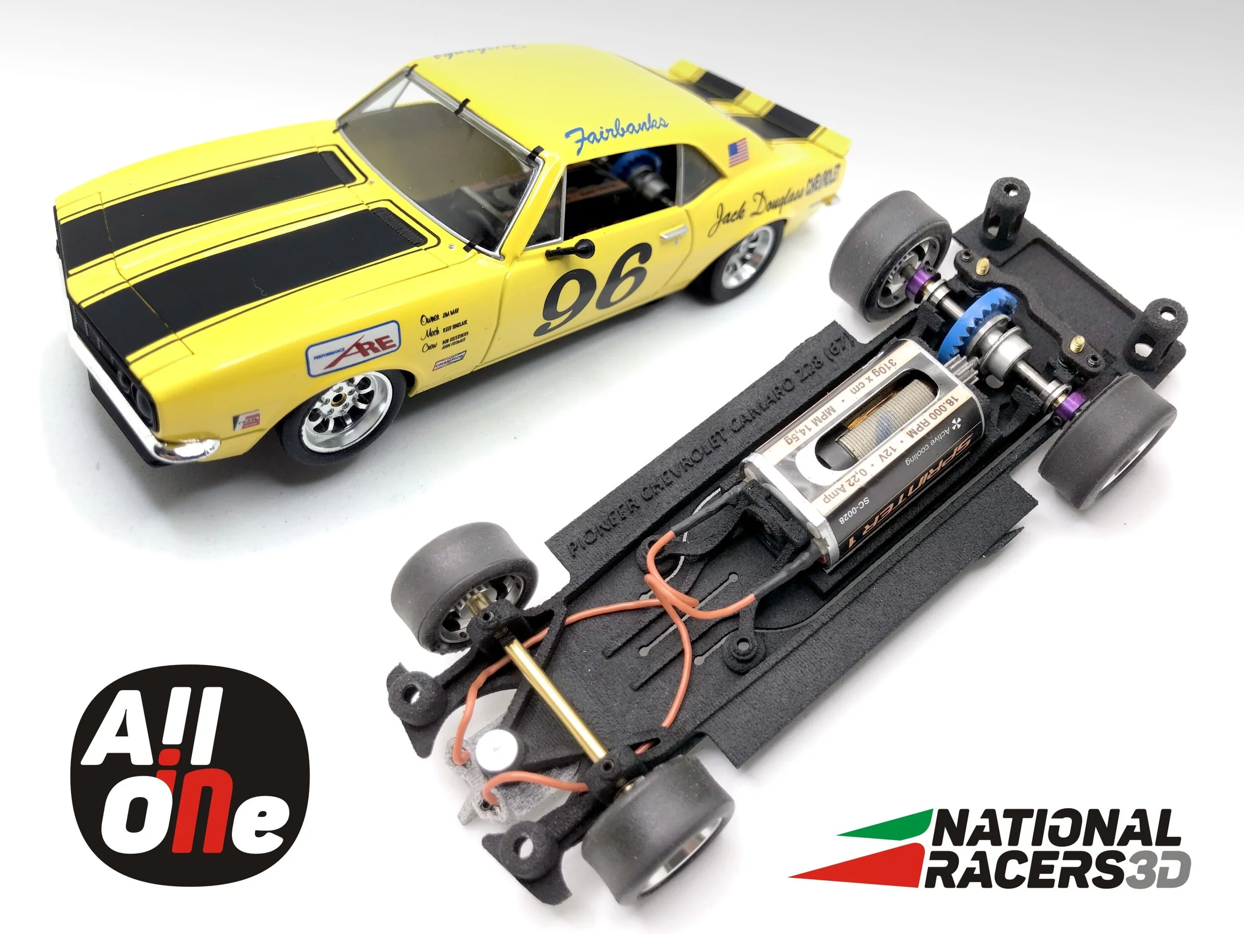 3DP Chassis Pioneer Chevrolet Camaro 67 (AIO-In)