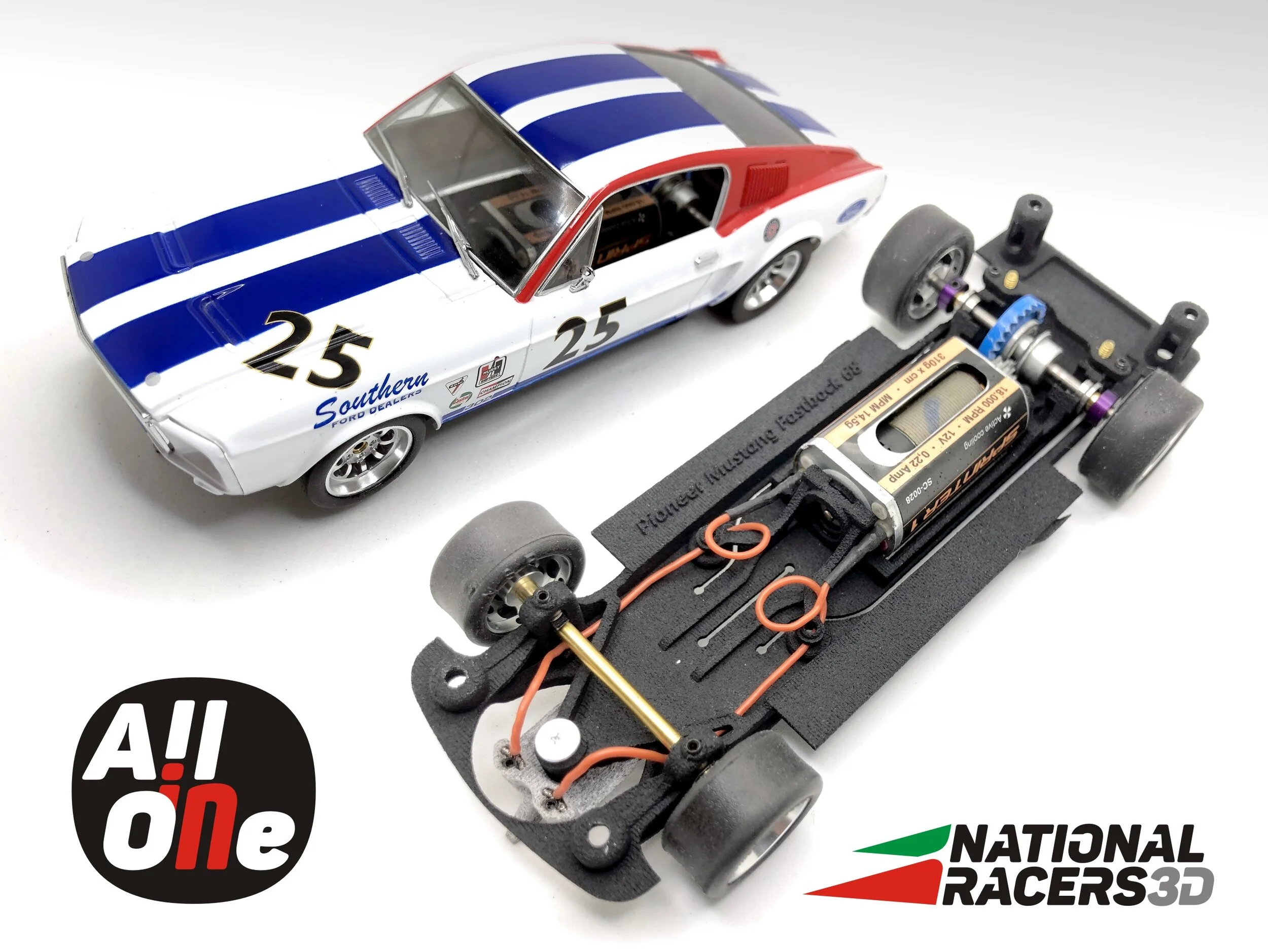 3DP Chassis Pioneer Mustang Fastback 68 (AiO-In)