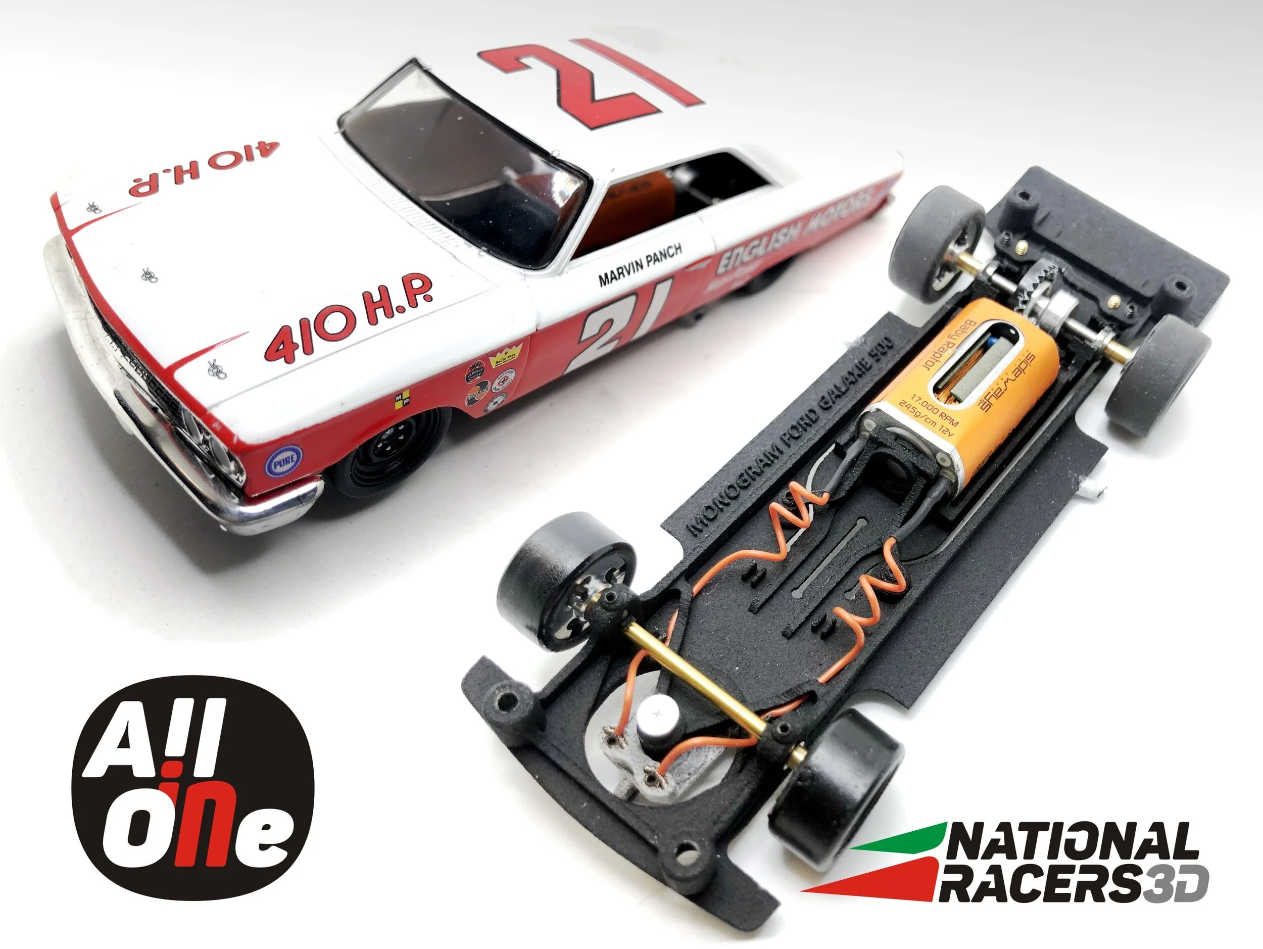 3DP Chassis for Monogram Ford Galaxie 500 (AiO-In)