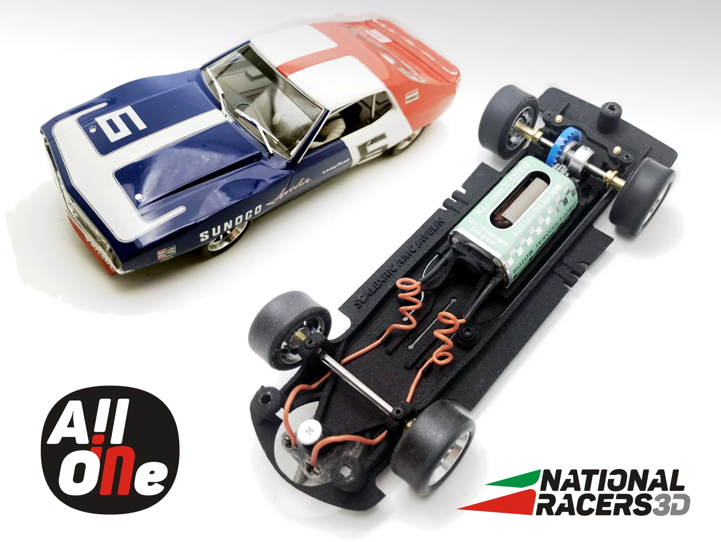 3DP Chassis for Scalextric | SuperSlot AMC Javelin (AiO-Inline)