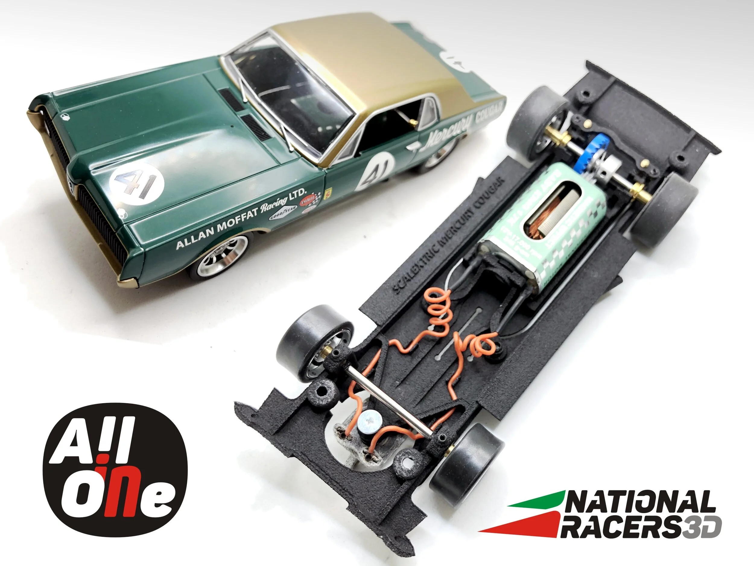 3DP Chassis for Scalextric | Superslot Mercury Cougar