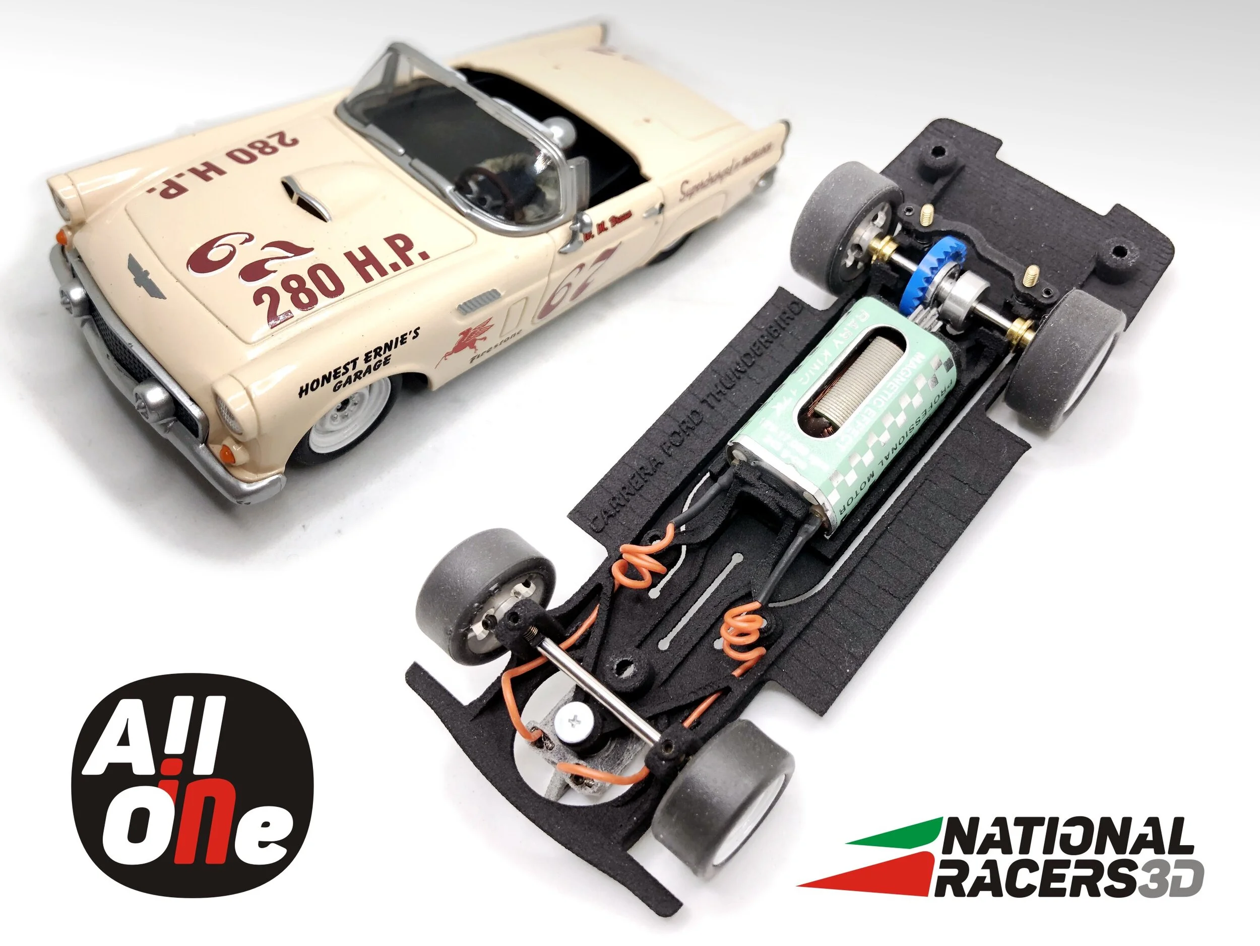 3DP Chassis for Carrera Ford Thunderbird ( AiO-In)