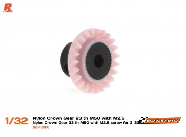 Inline nylon crown gear 23th