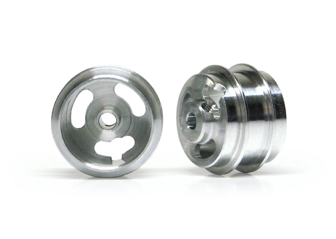 Aluminum Ø15.8x10x1.5mm wheels,