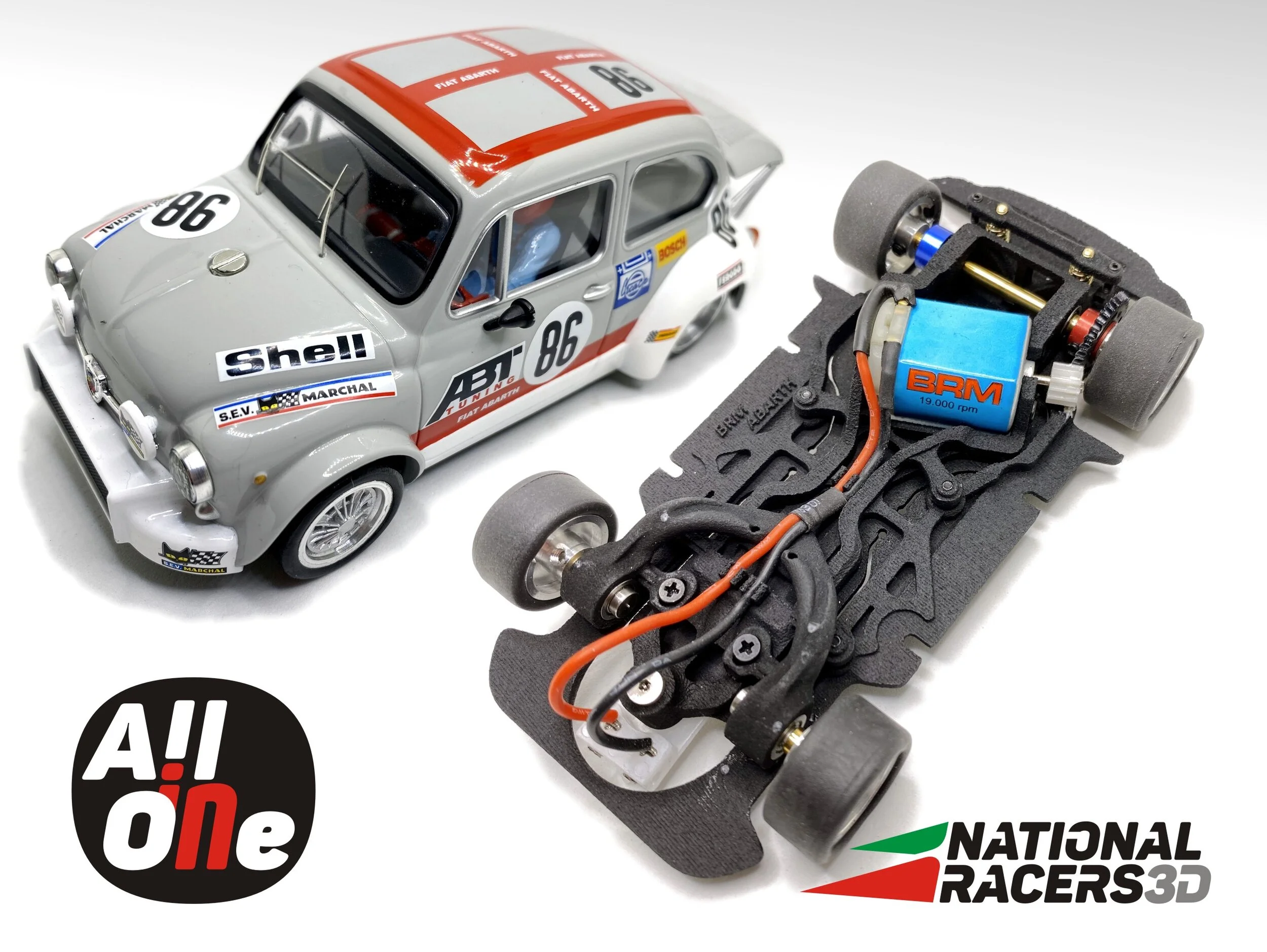 3DP Chassis for BRM Fiat Abarth (AiO-Aw)