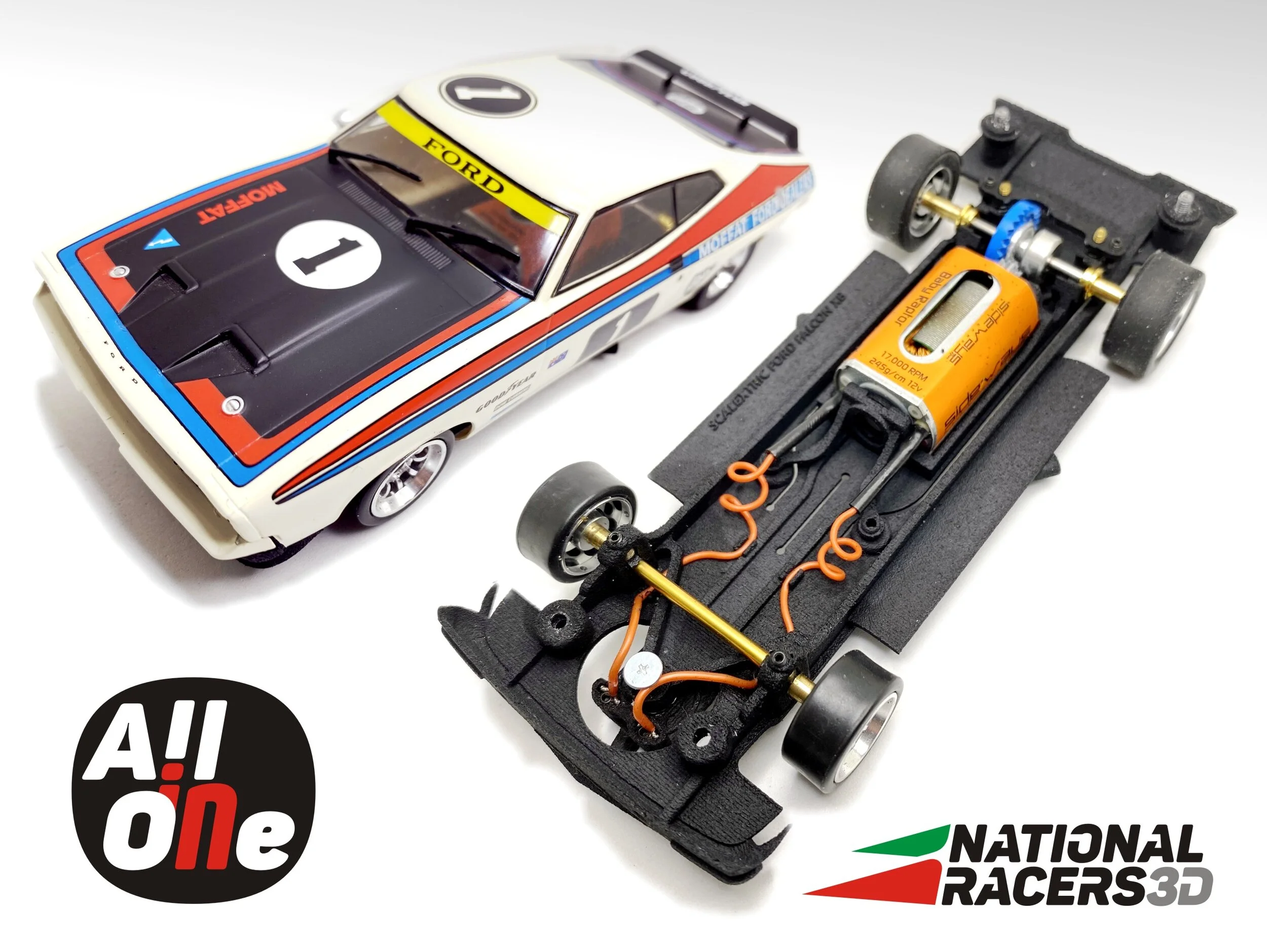 3DP Chassis for Scalextric Ford Falcon XB GT