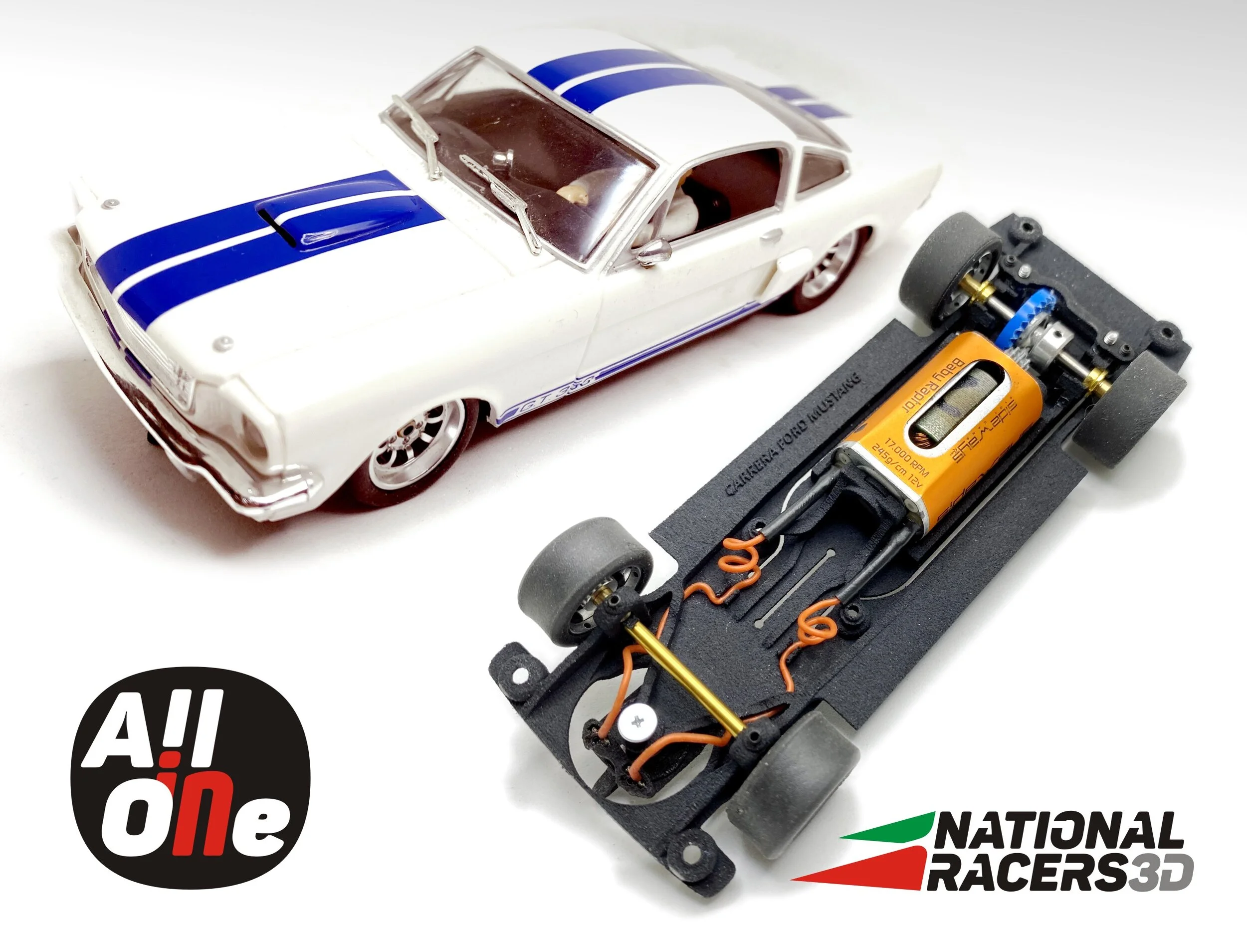 3DP Chassis for Carrera Ford Mustang 350 GT