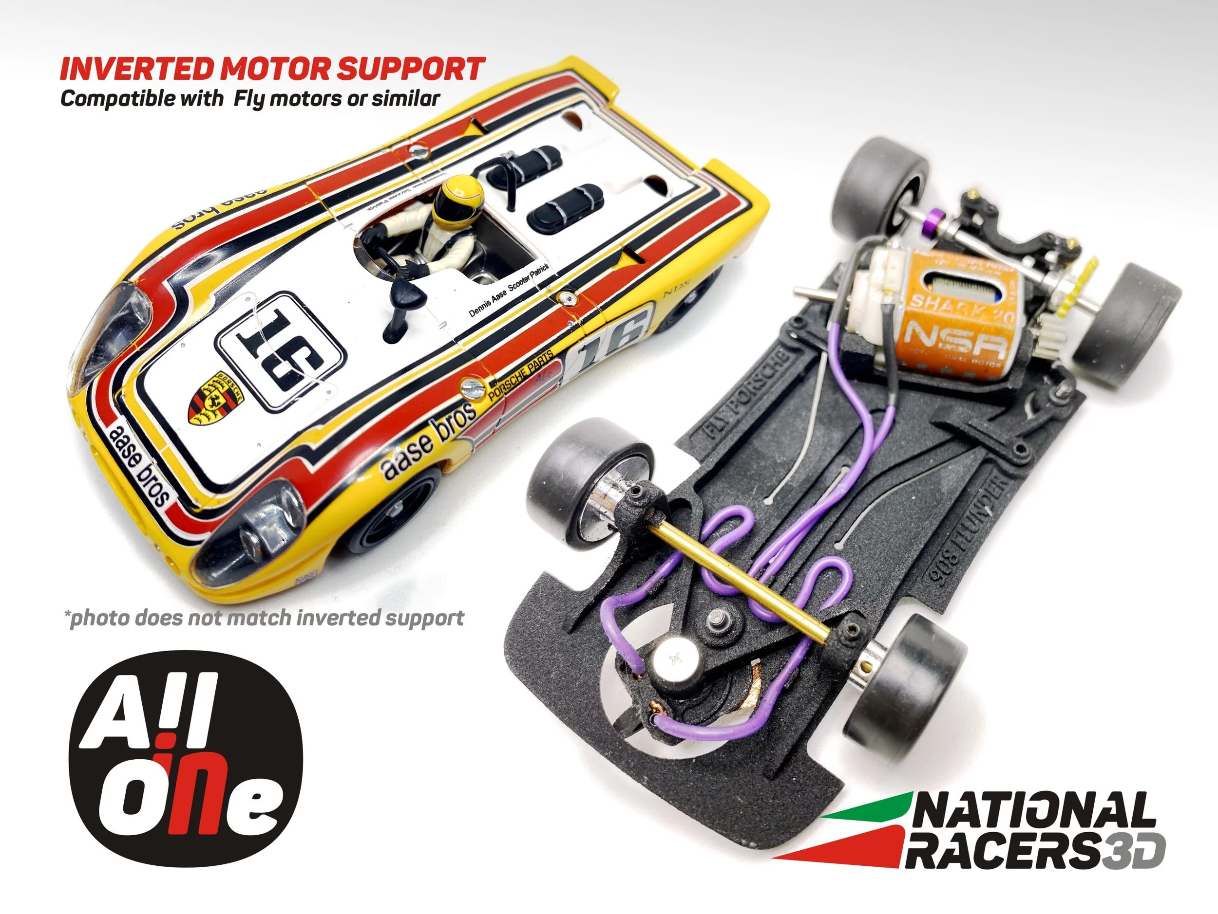 3DP Chassis for Fly Porsche  908 Flunder / Flunder LH