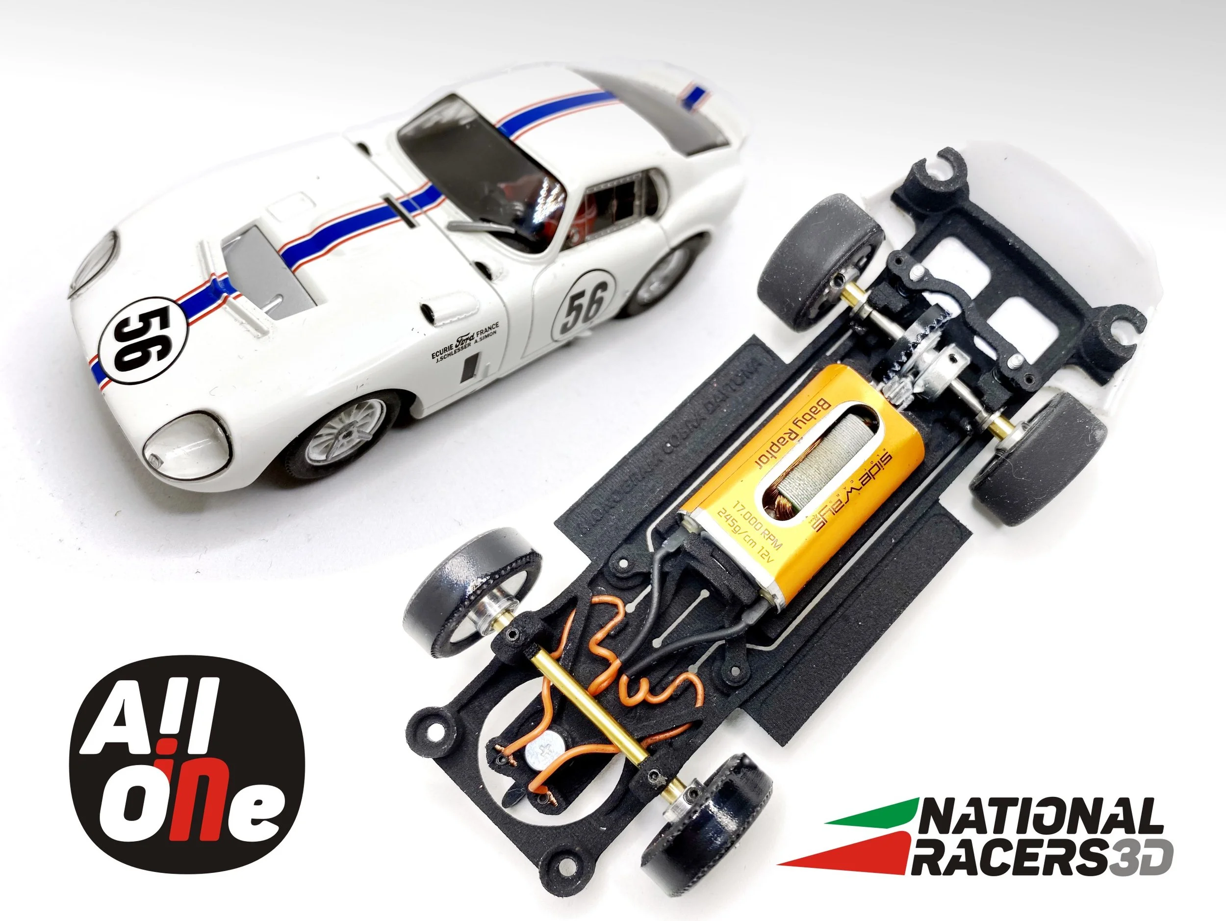 3DP Chassis for Revell-Monogram Shelby Cobra Daytona Coupe