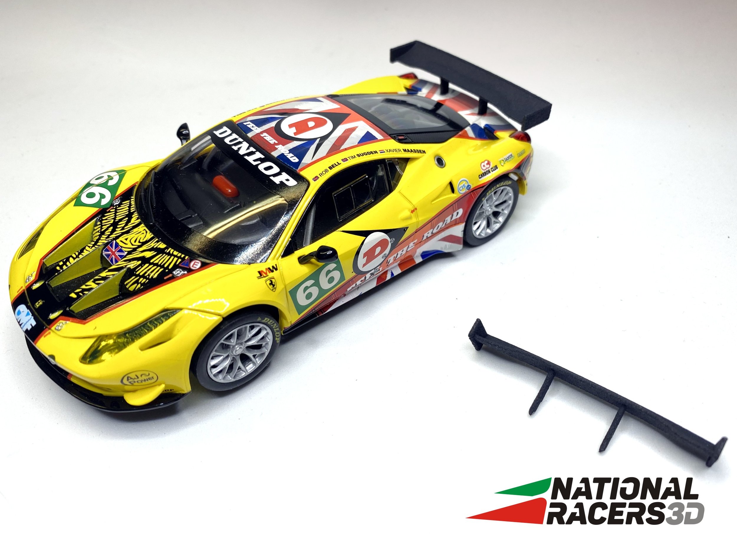 3DP Rear wing Carrera Ferrari 458 GT2