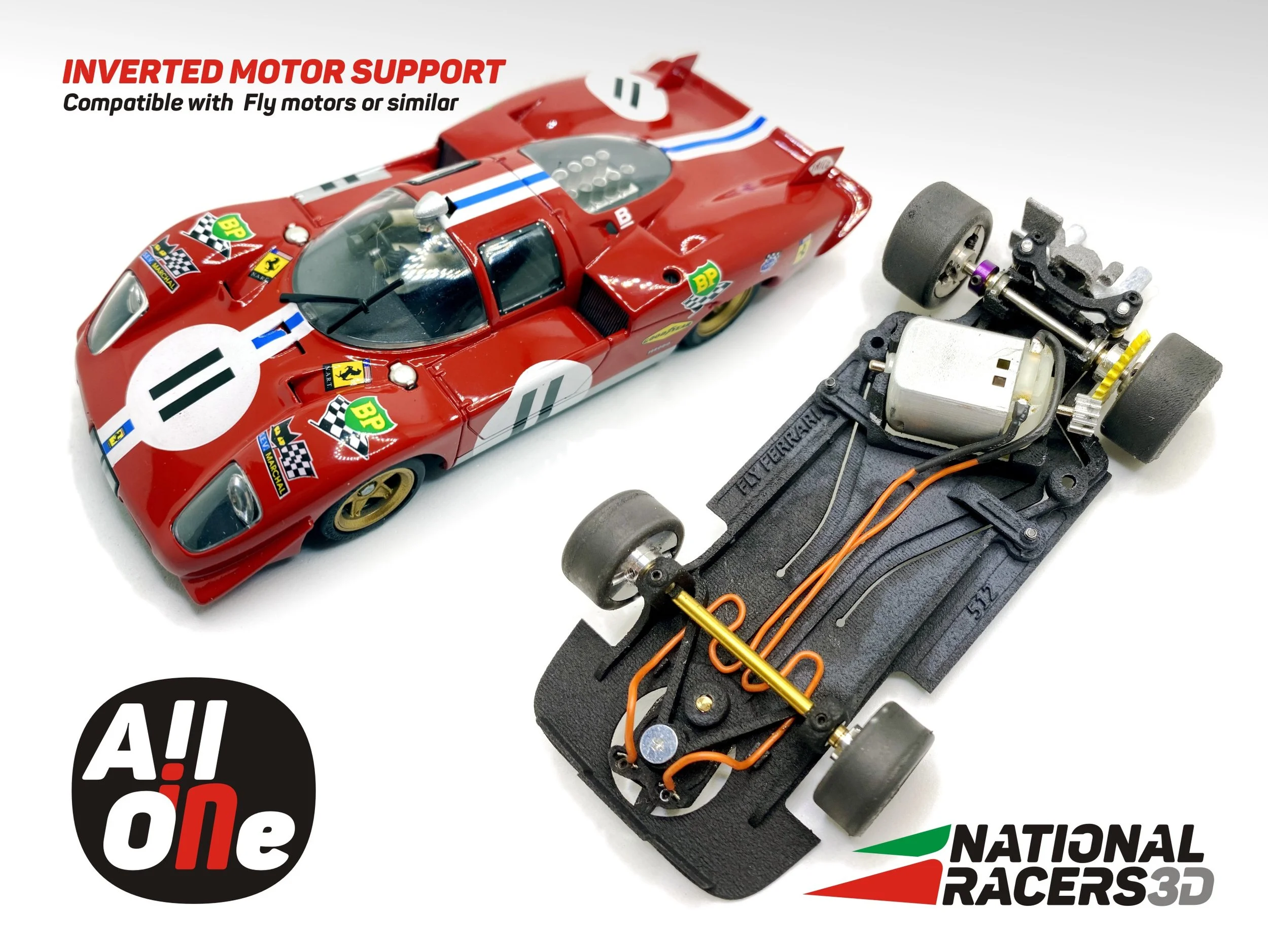 3DP Chassis for Fly Ferrari 512 S/Berlinetta/Coda Lunga