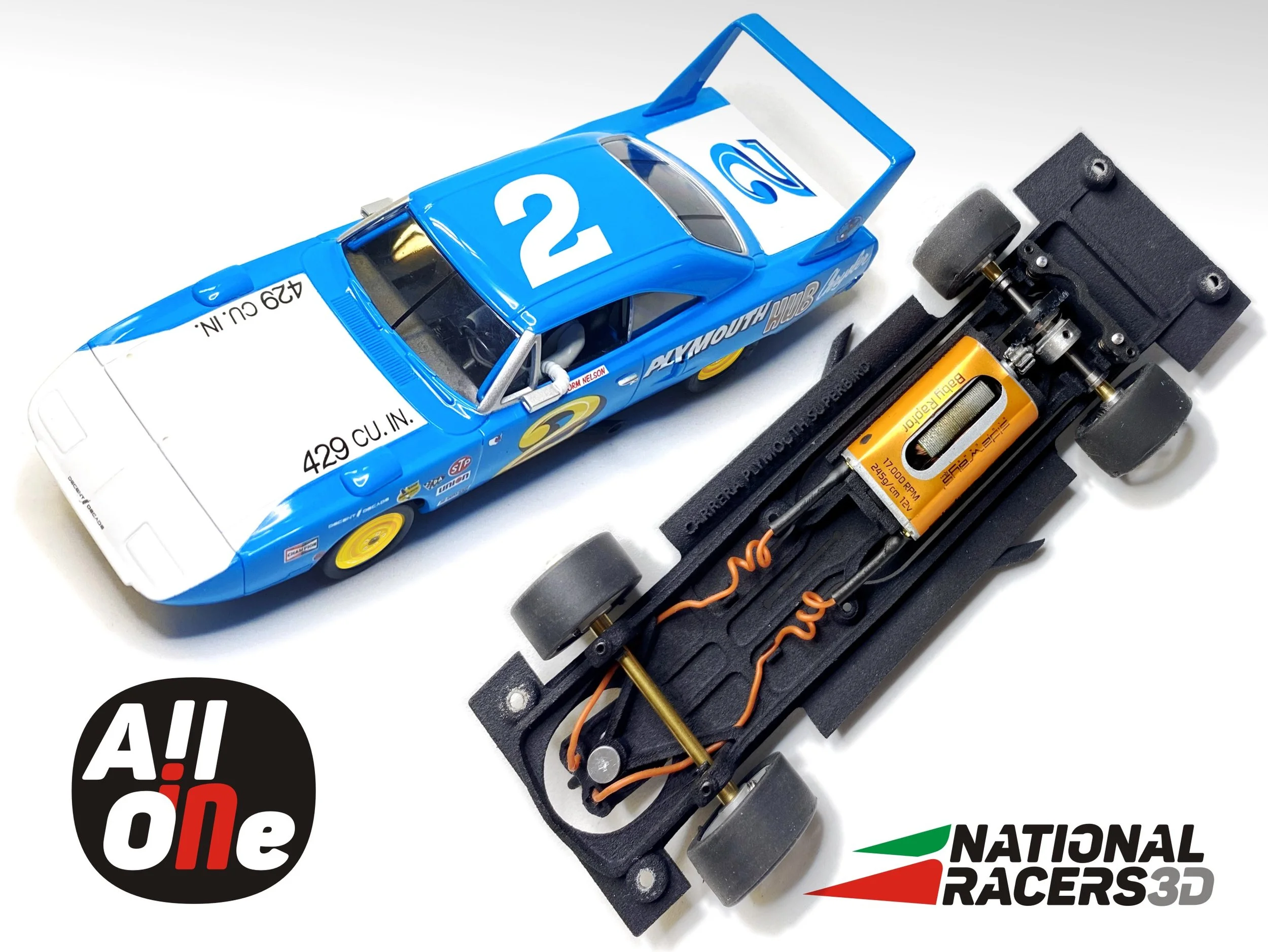 3DP Chassis for Carrera Plymouth Superbird