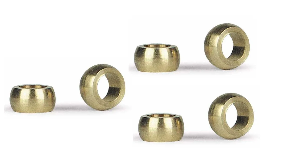 Brass spherical bushings (6x - 2.38mm axle)