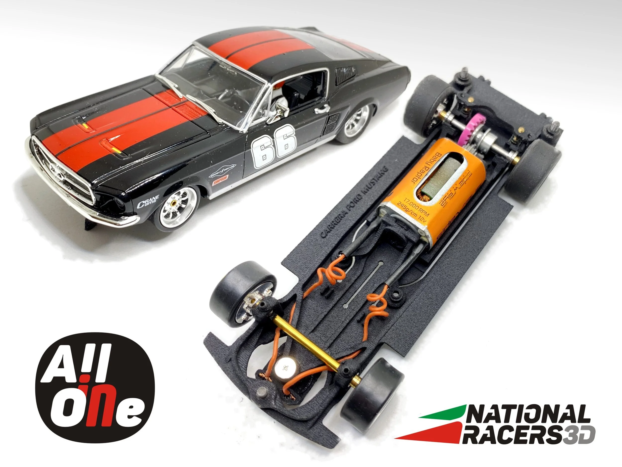 3DP Chassis for Carrera Ford Mustang GT