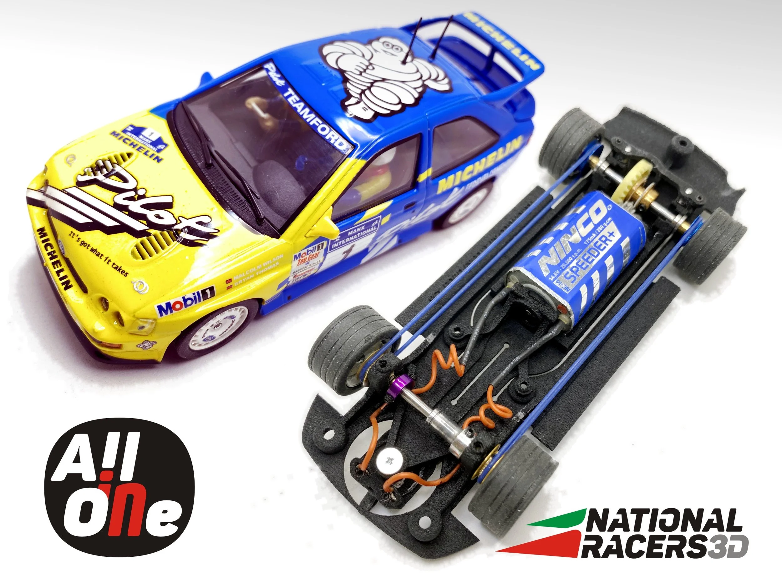 3DP Chassis for SCX Ford Escort RS Cosworth (AiO-In)