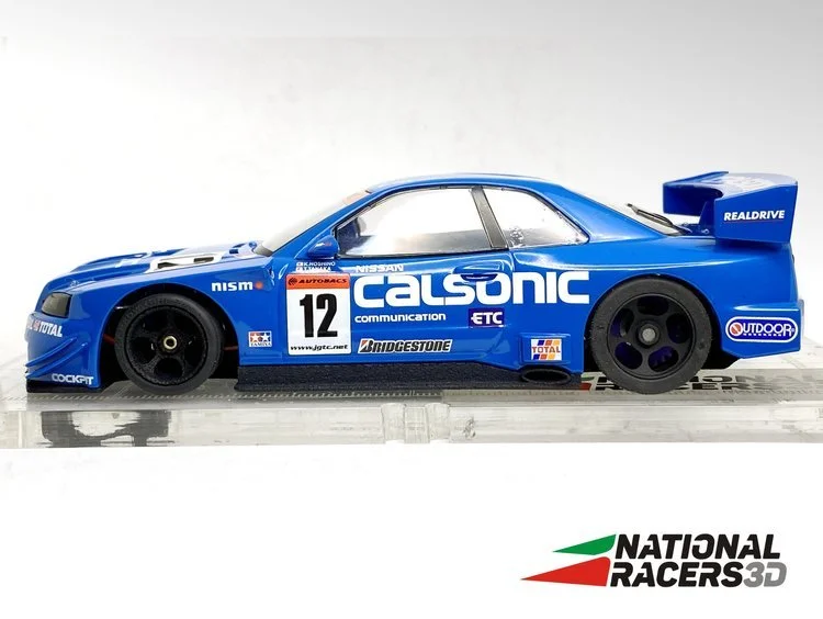 New 3DP Chassis for Scalextric/SuperSlot NISSAN Skyline R34 GTR (AiO-AW)​