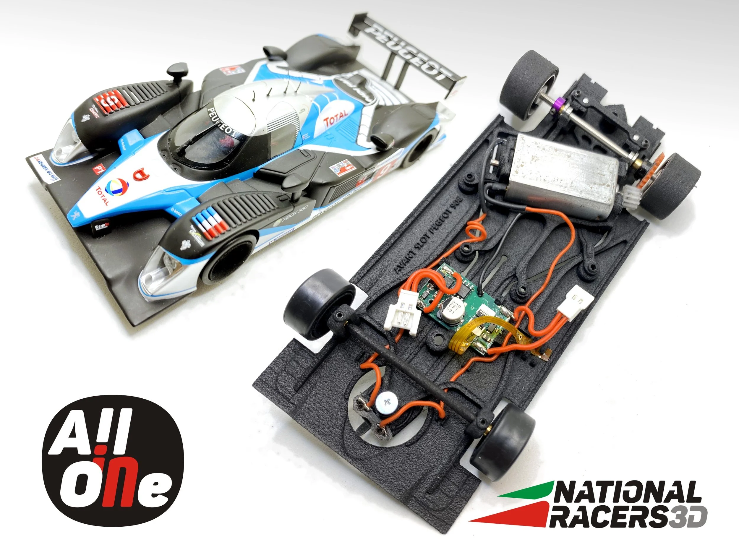 3DP Chassis for Avant Slot PEUGEOT 908 HDI FAP (AiO AW)​