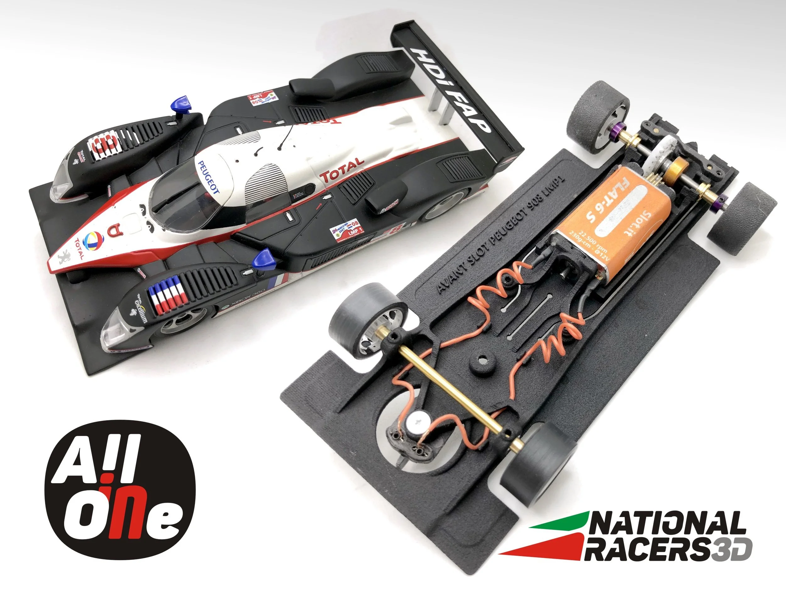 3DP Chassis for Avant Slot PEUGEOT 908 LMP1 (AiO In)​