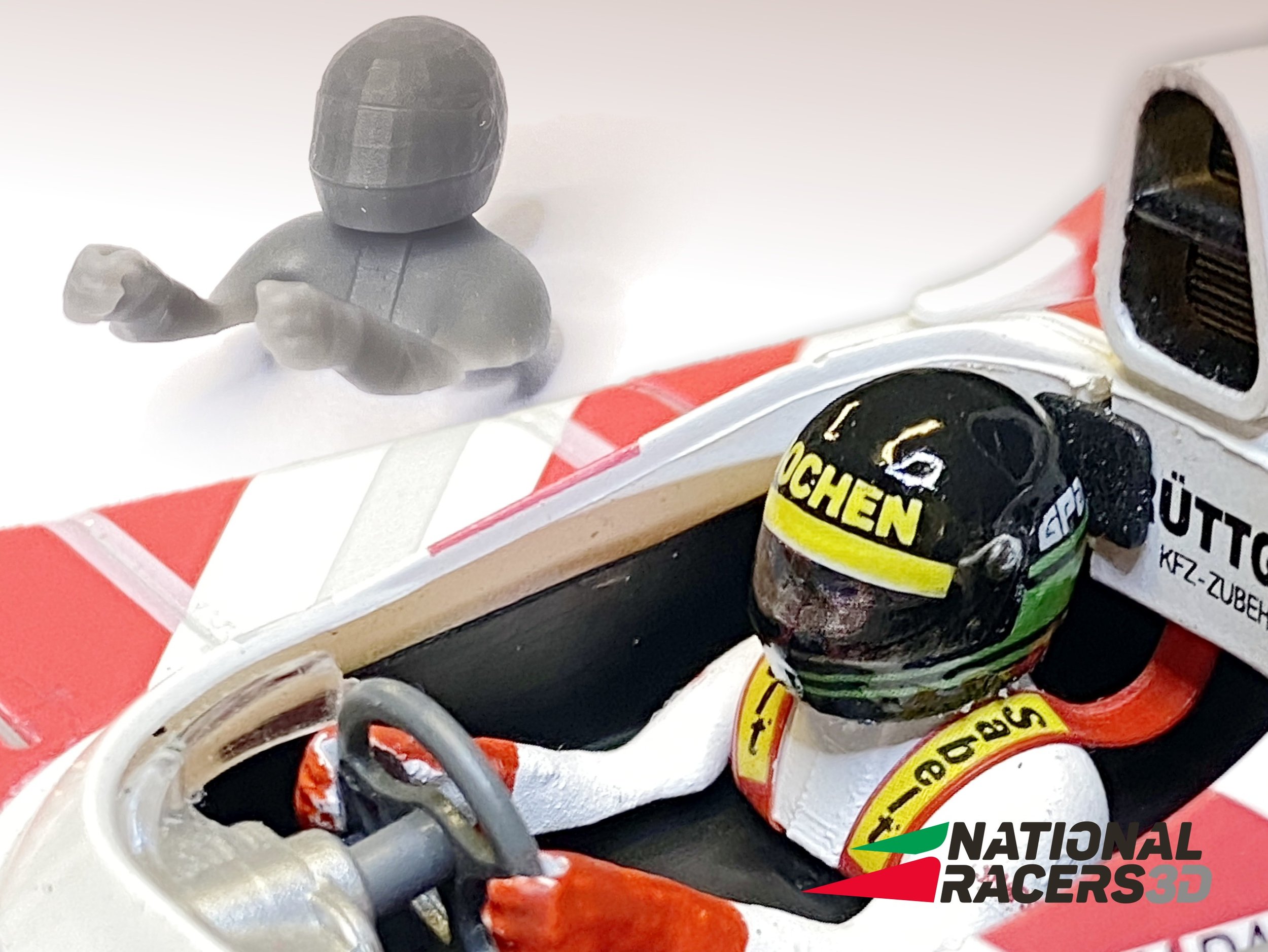 3DP Race driver - Full face helmet with visor