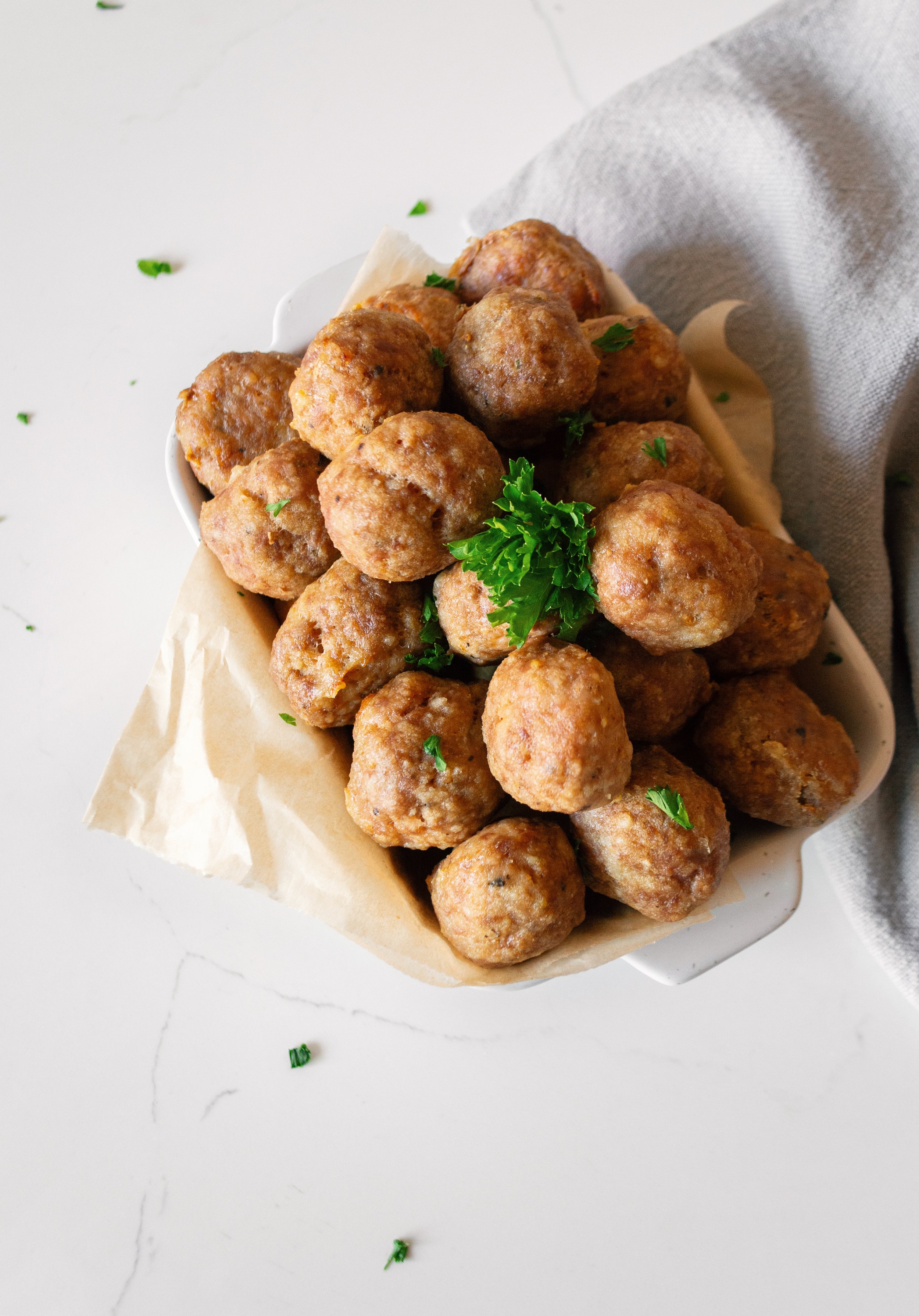 Classic Oven-Baked Meatballs Fresh Out of the Oven