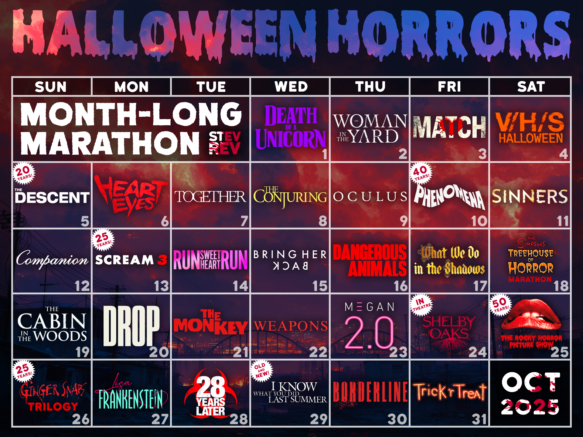 October 2025 Halloween Horrors Calendar.png