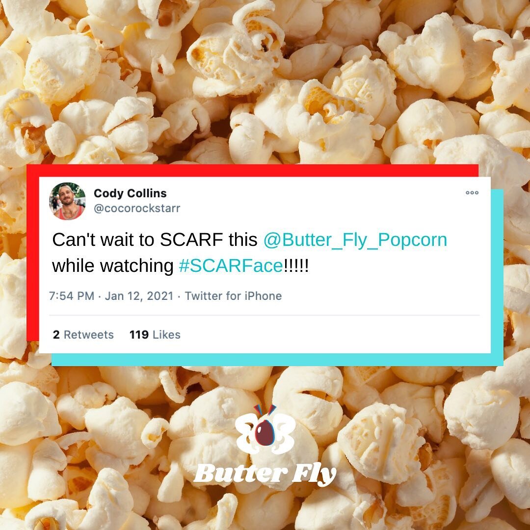 The #reviews are in! 📰 #ButterFlyPopcorn #Scarface