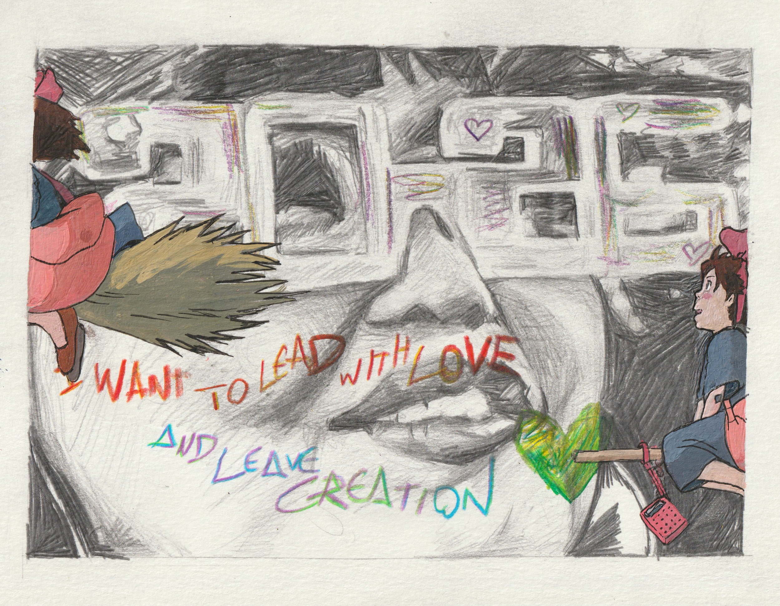 "Self-Portrait (2026)"
Acrylic and pencil on paper