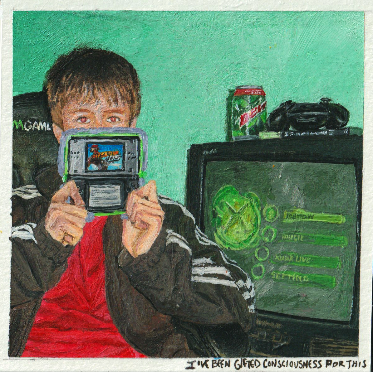 "I've Been Granted Consciousness For This"
Acrylic on Art Card