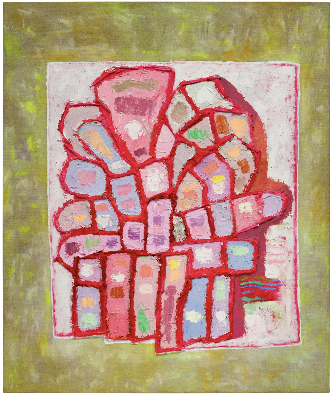 Yevgeniya Baras,  Untitled,  2023-2024, Oil and Mixed Media on Linen, 36 x 30 in.