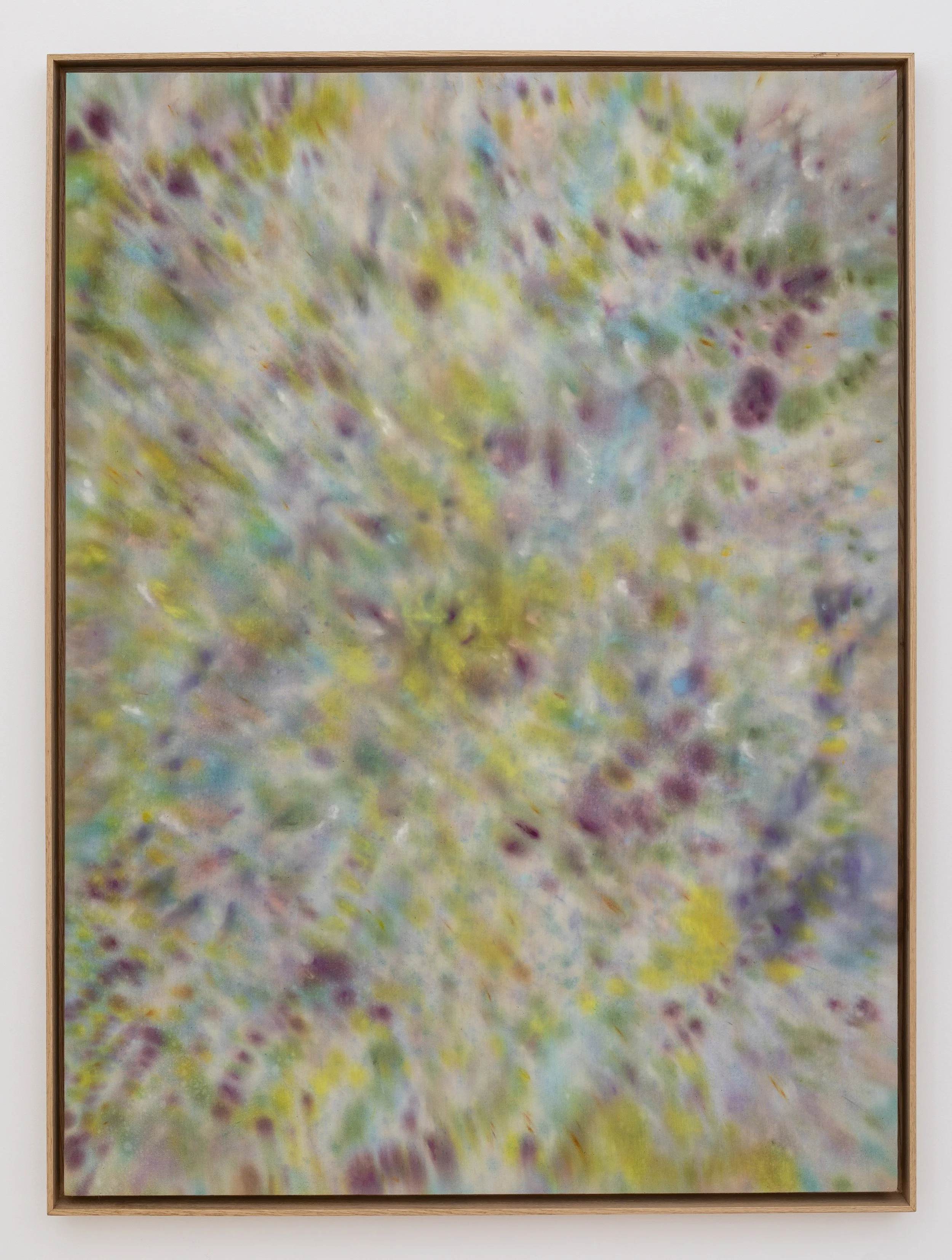 Alexandra McGowan,  Improvisation; Flow Series #51,  2026, Acrylic and chalk pastel on stretched cotton, 46 x 34 in.