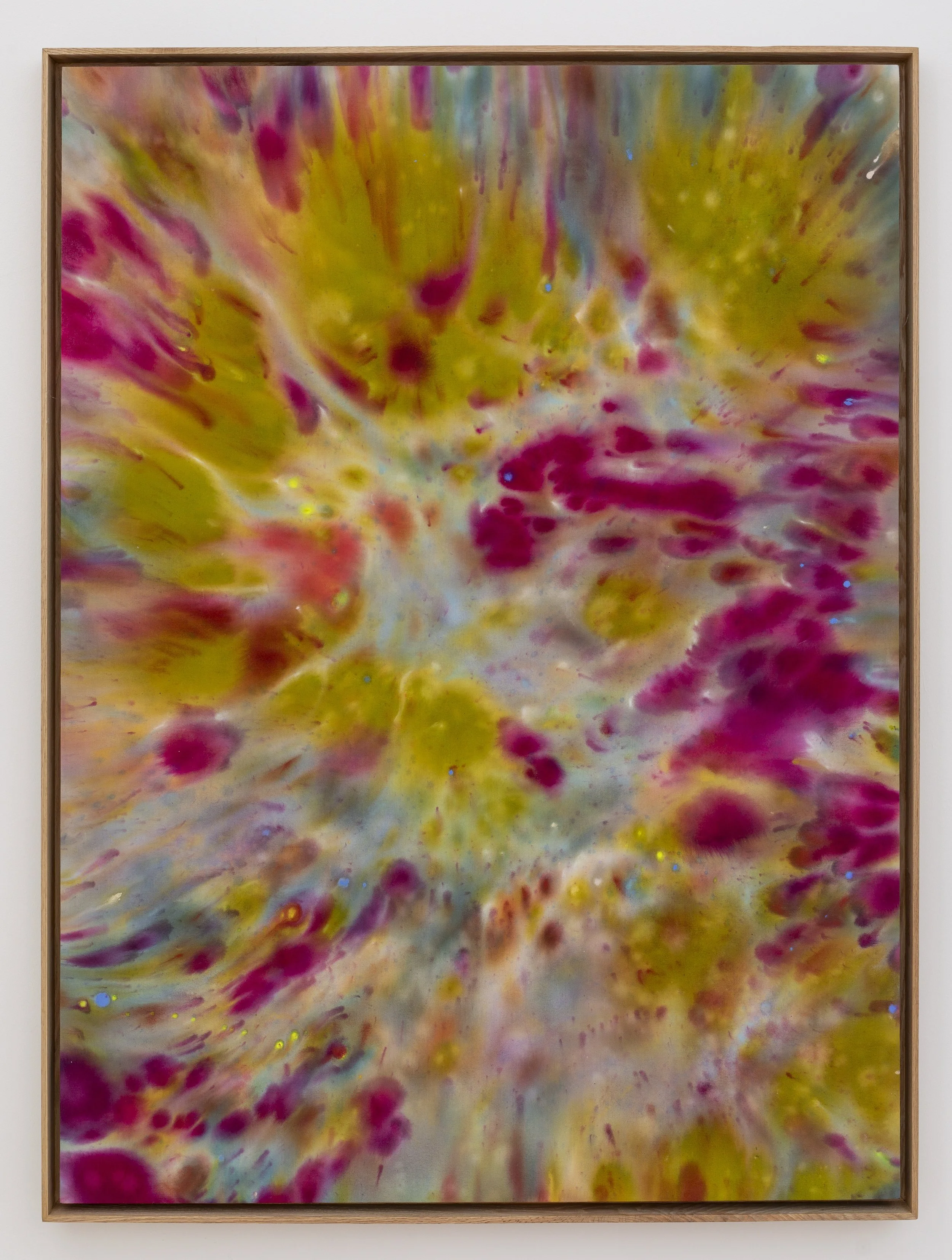 Alexandra McGowan,  Improvisation; Flow Series #61,  2026, Acrylic and chalk pastel on stretched cotton, 46 x 34 in.