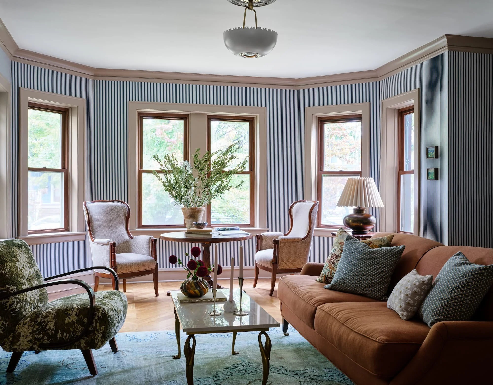Berkshires location inspired living room design