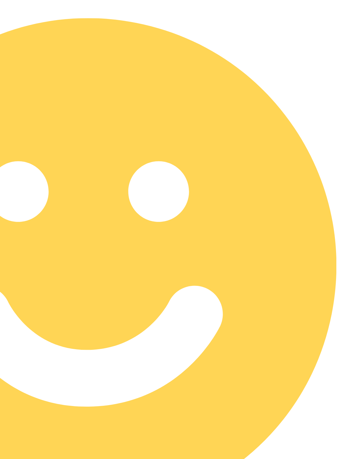 Close-up of a smiling yellow emoji face, lightened in the background.