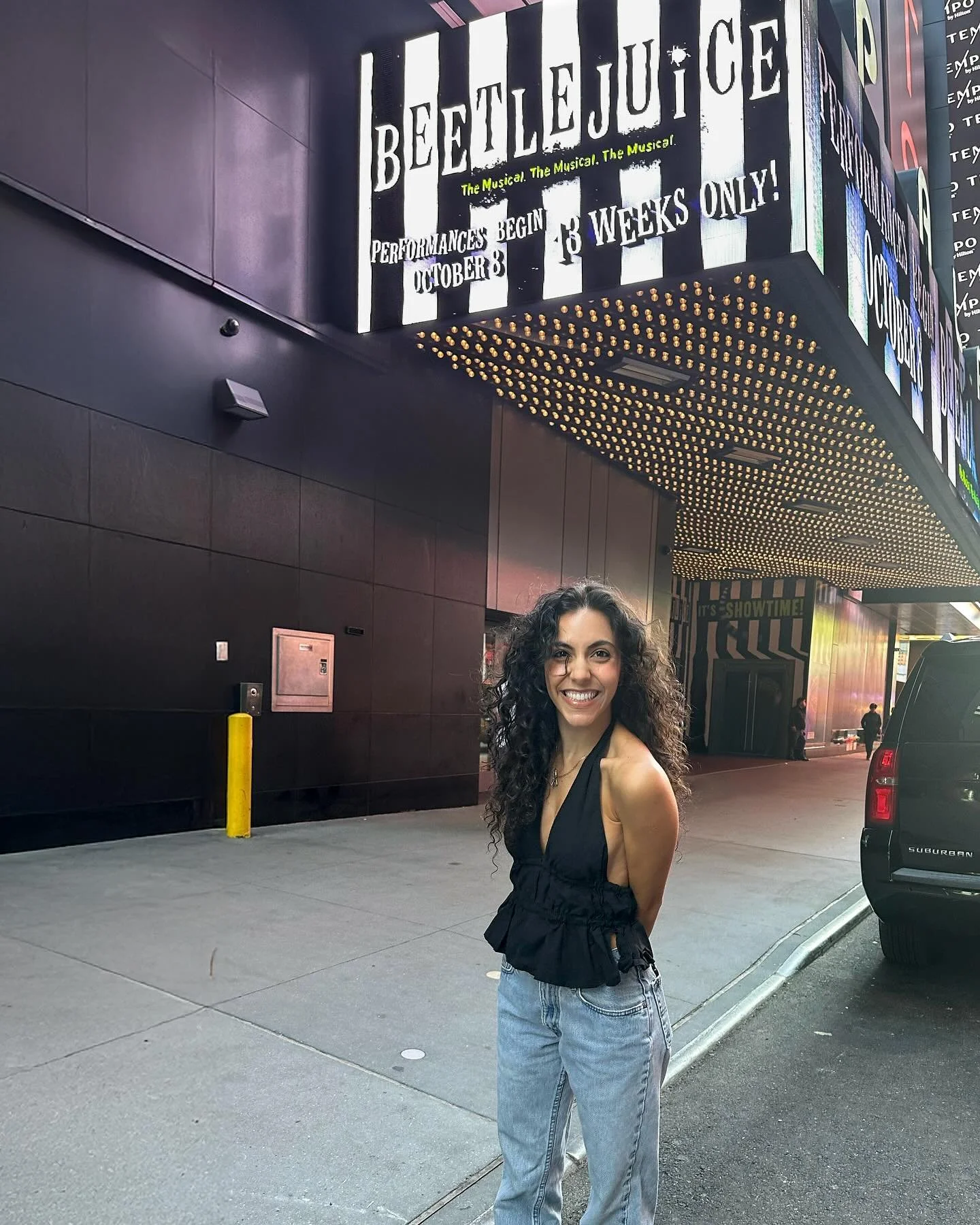 BROADWAY DEBUT!! LET&rsquo;S HAUNT THIS BITCH!! 🪲🧃

absolutely thrilled to be joining this cast FULL-TIME on Broadway🥲 swinging + covering the Girl Scout, Maxine and Juno!! see you at the palace through Jan 3rd!