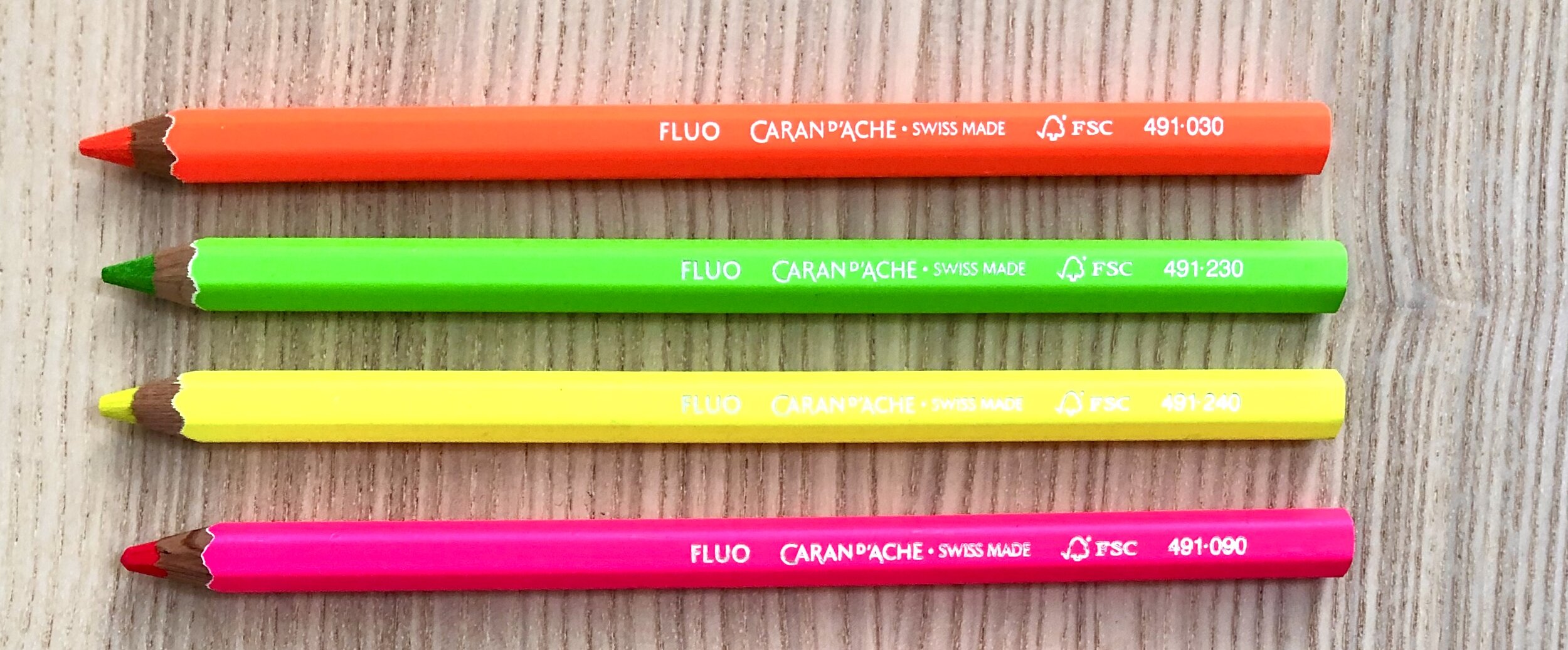 Caran D'ache 12 FANCOLOR MAXI Color Pencils #498.712