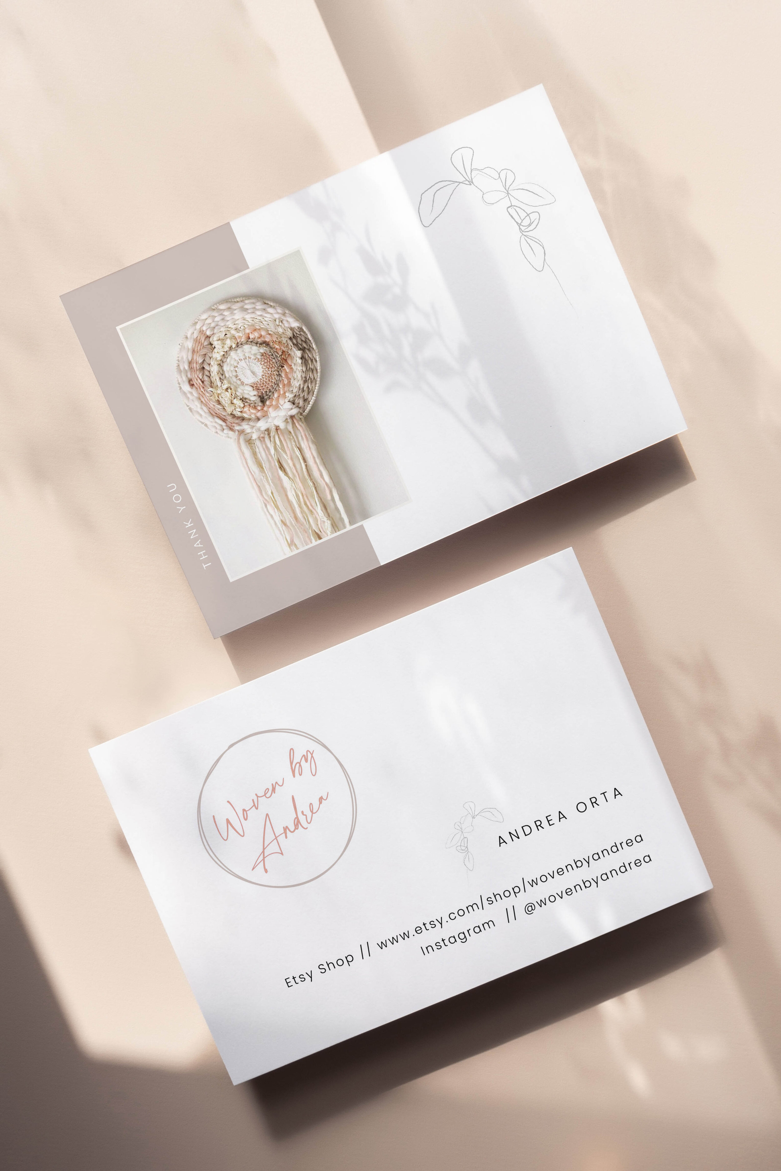 Modern Boho Thank You Cards