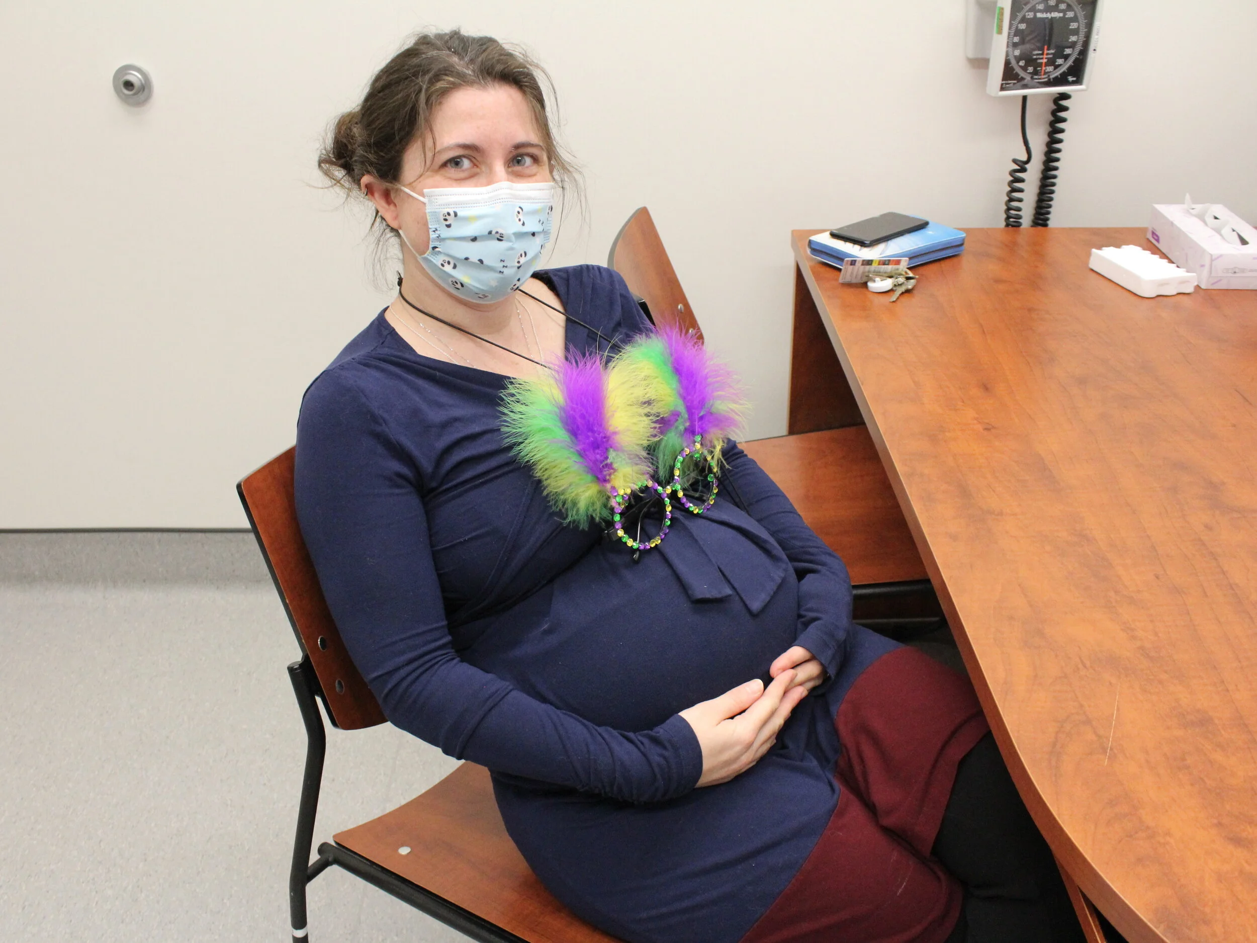 ...avant son départ en maternité!