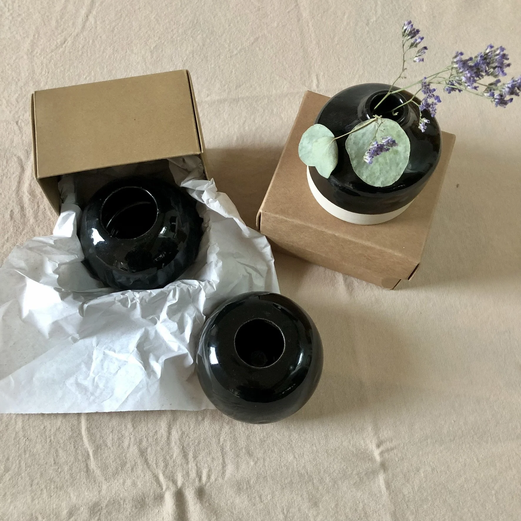 Pot et vase céramique noire brillant artisanat katbey .jpg